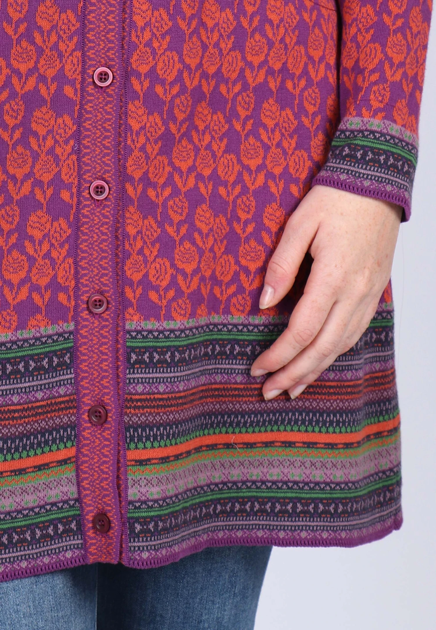 Strickmantel Fleurine Rose - Orchid – Bild 6