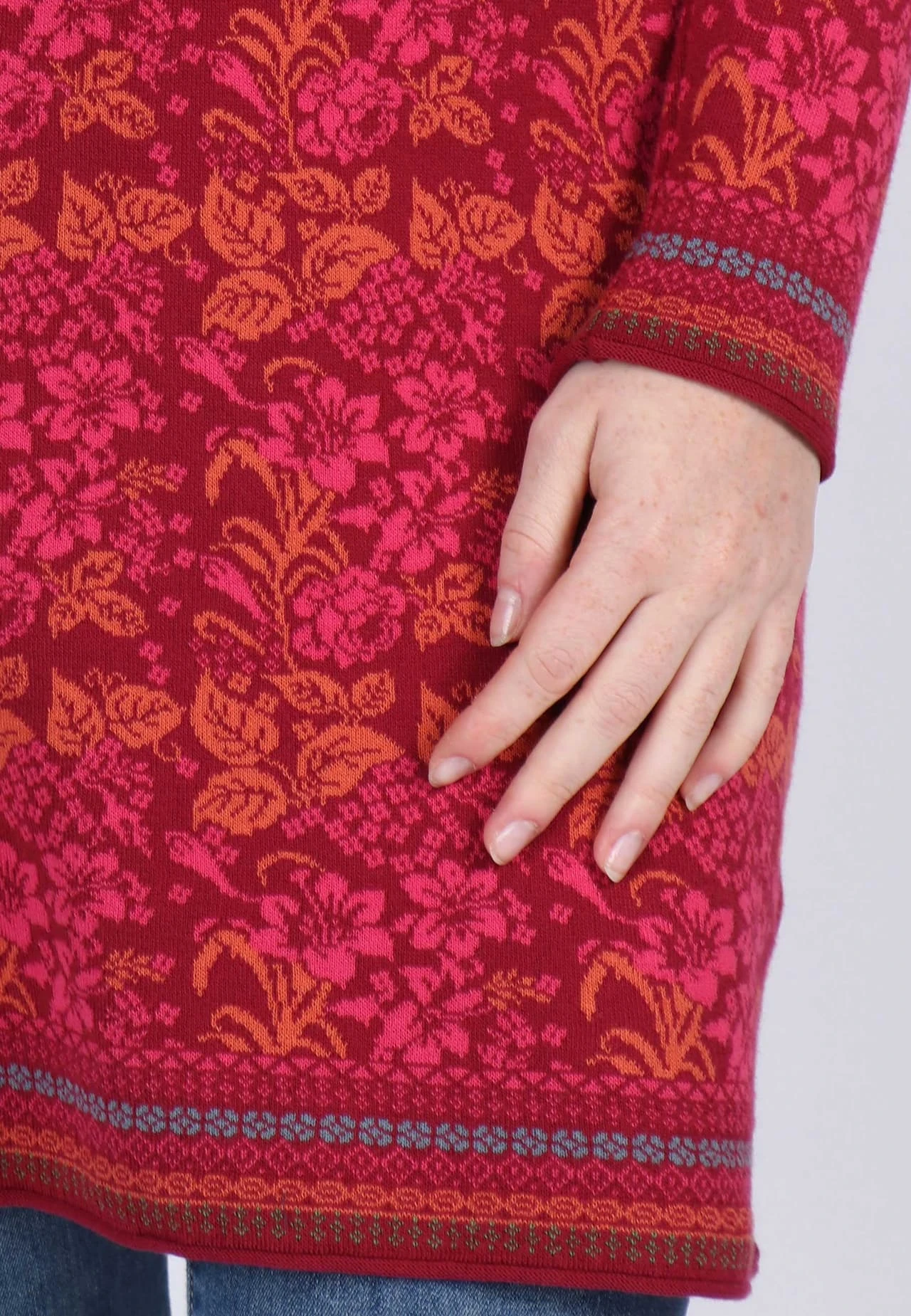 Strickkleid Suri Flowergarden - Wine – Bild 6