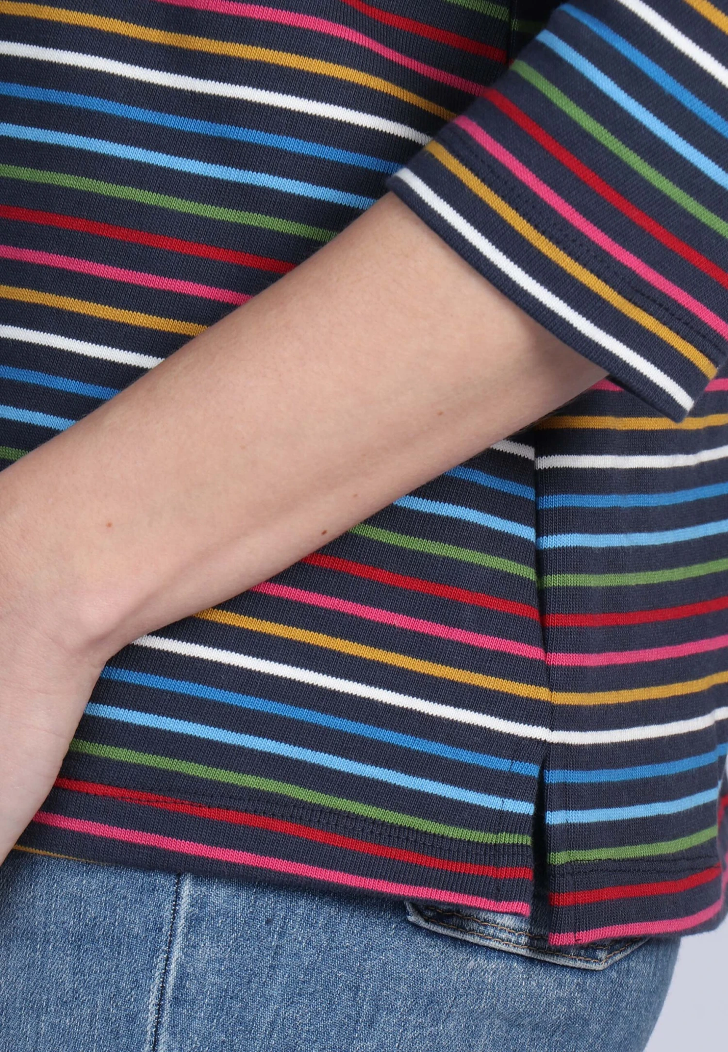 Sweater Holma Colourful Stripe - Navy – Bild 6