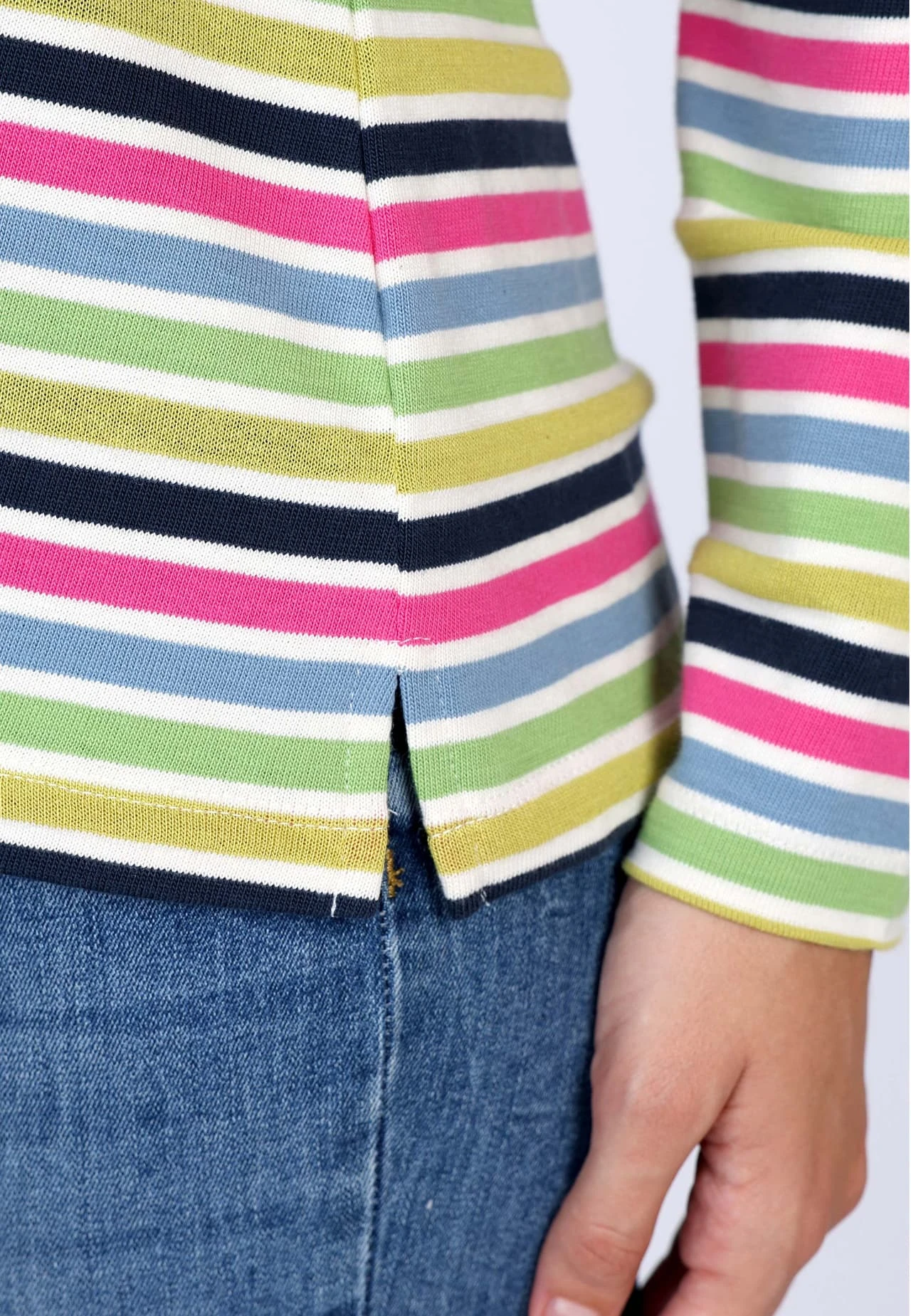 Hoodie Hilja Rainbow Stripe- Ivory – Bild 6