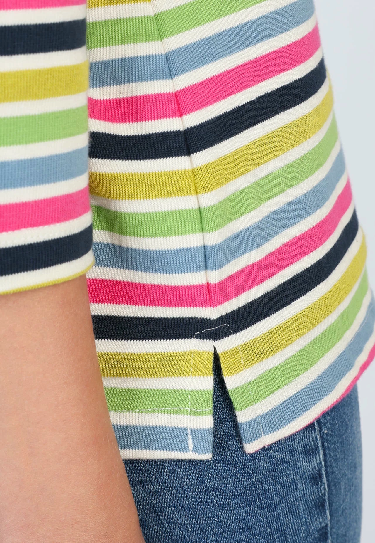 Sweater Holma Rainbow Stripe- Ivory – Bild 6