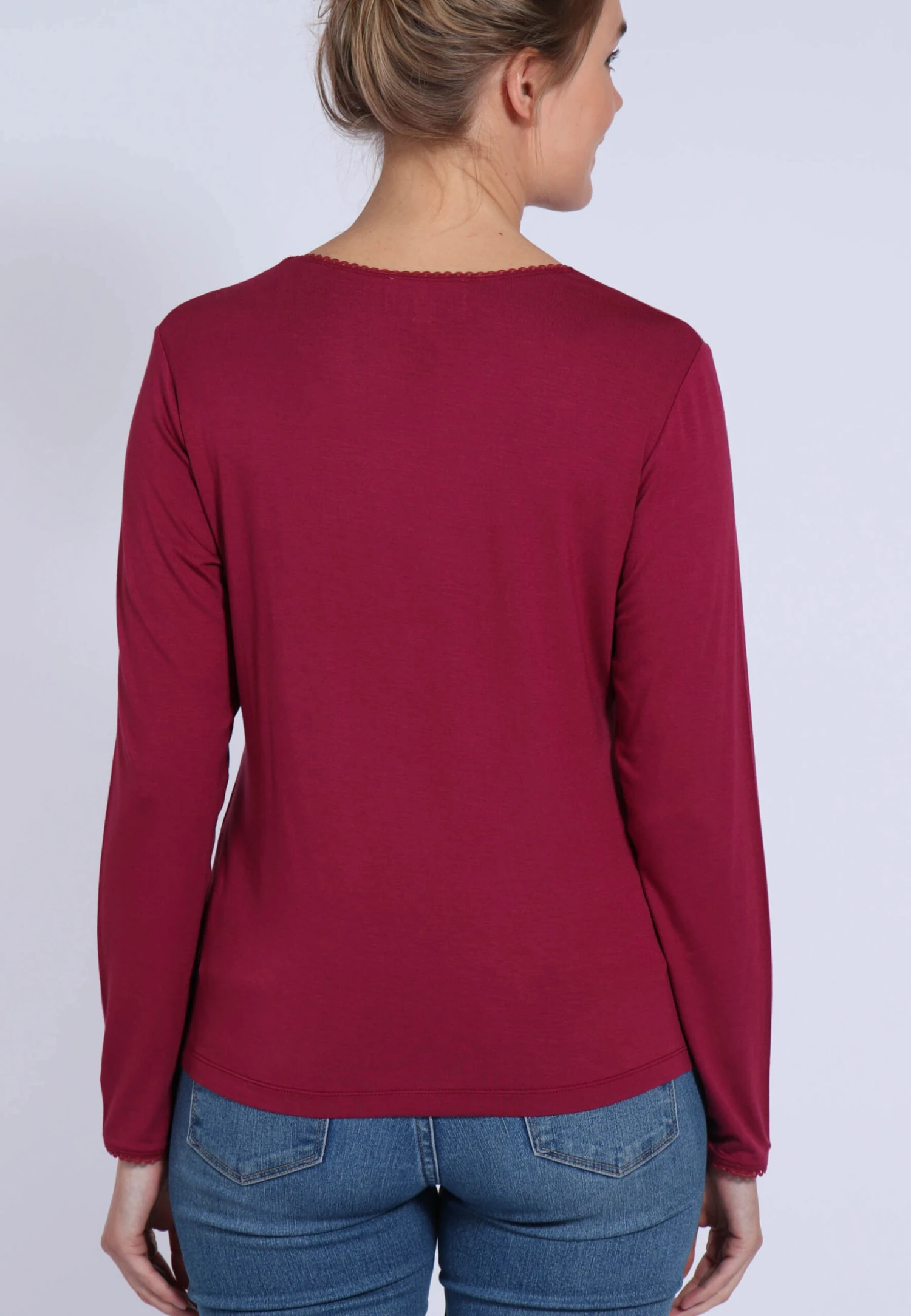 Langarmshirt Philia - Burgundy – Bild 6