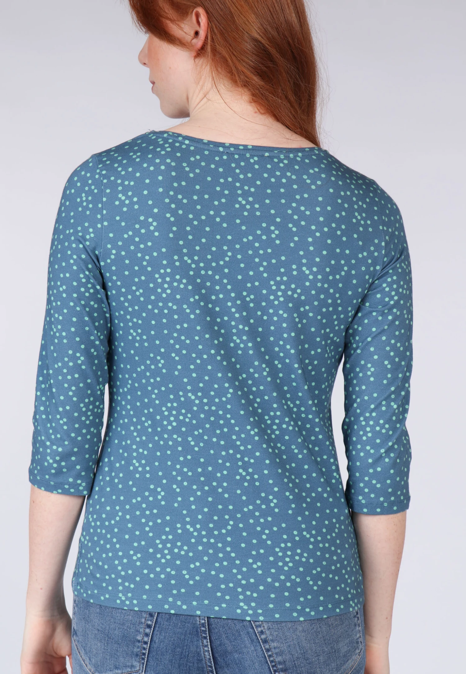 Langarmshirt Mabel Dot- Fjord – Bild 6