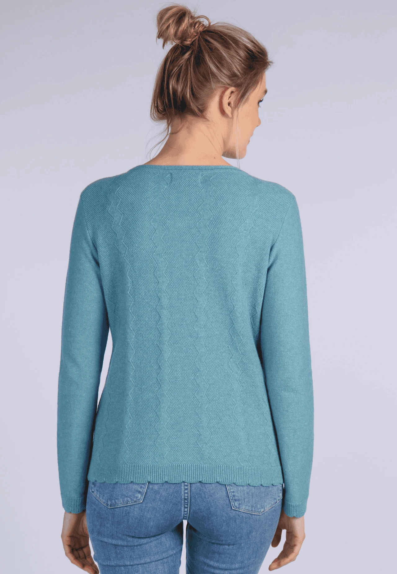 Strickjacke Renita - Mosaic Blue – Bild 7