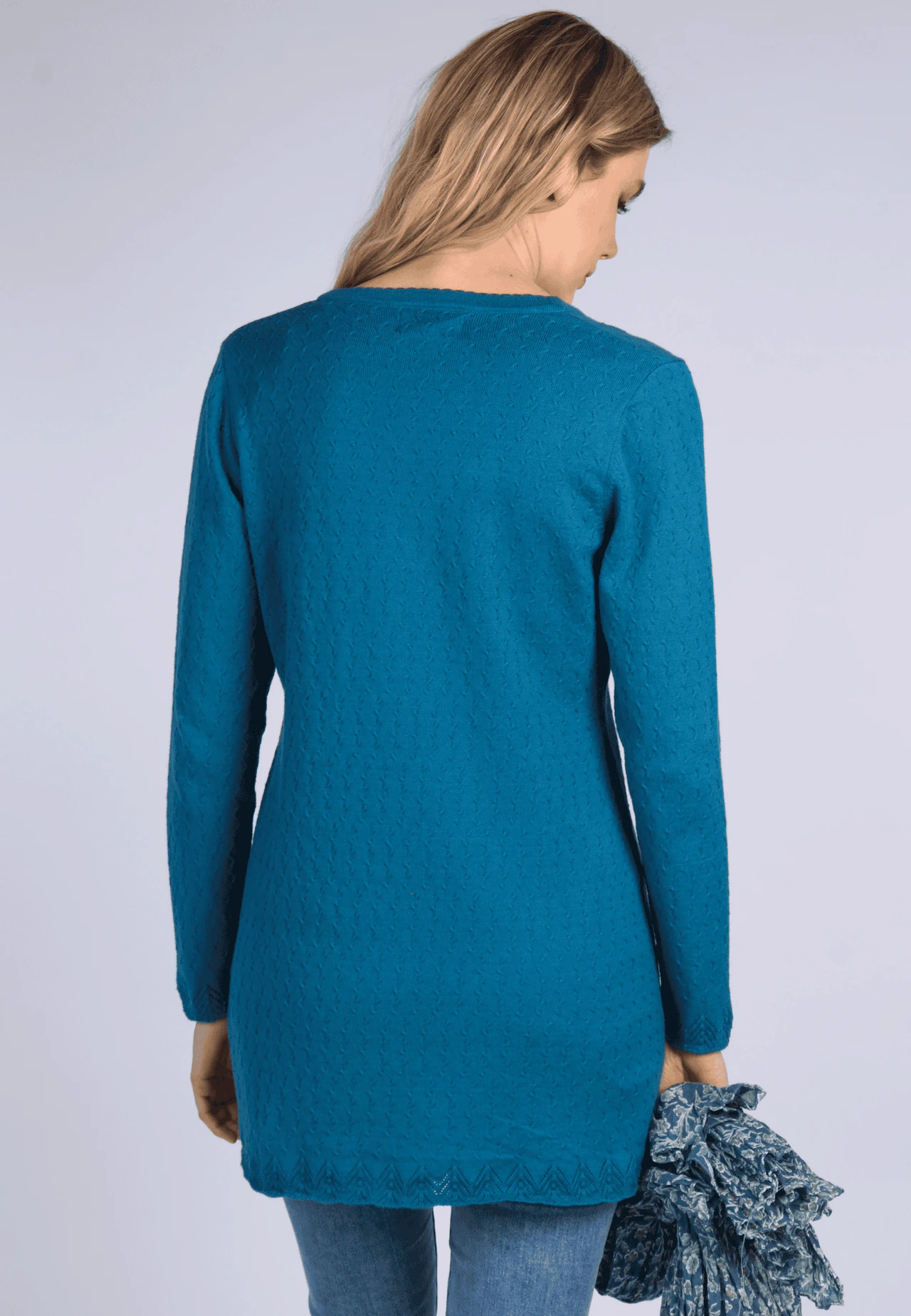 Strickjacke Angela - Deep Ocean – Bild 7