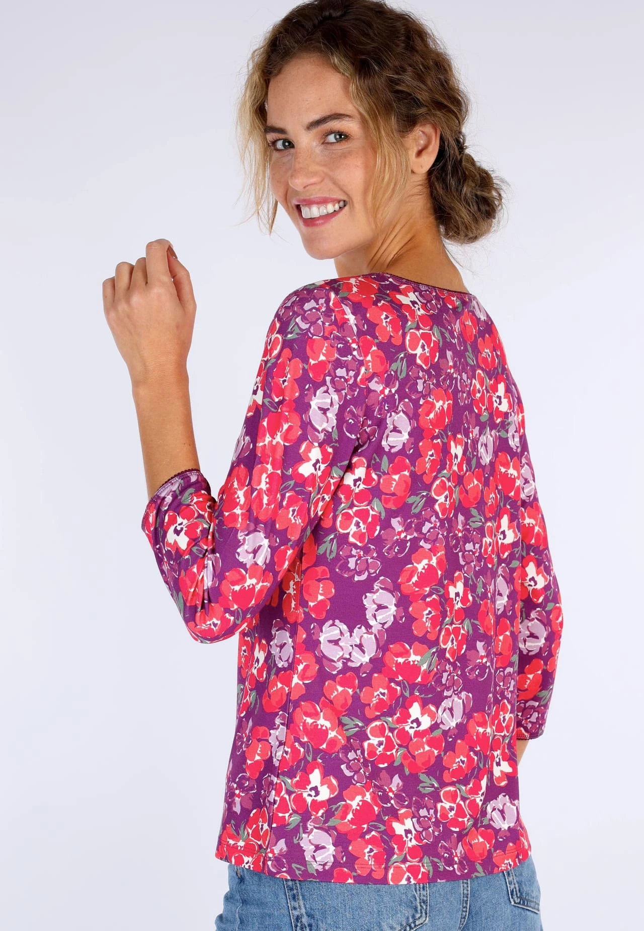 Shirt Mabel Flower Field - Orchid – Bild 6