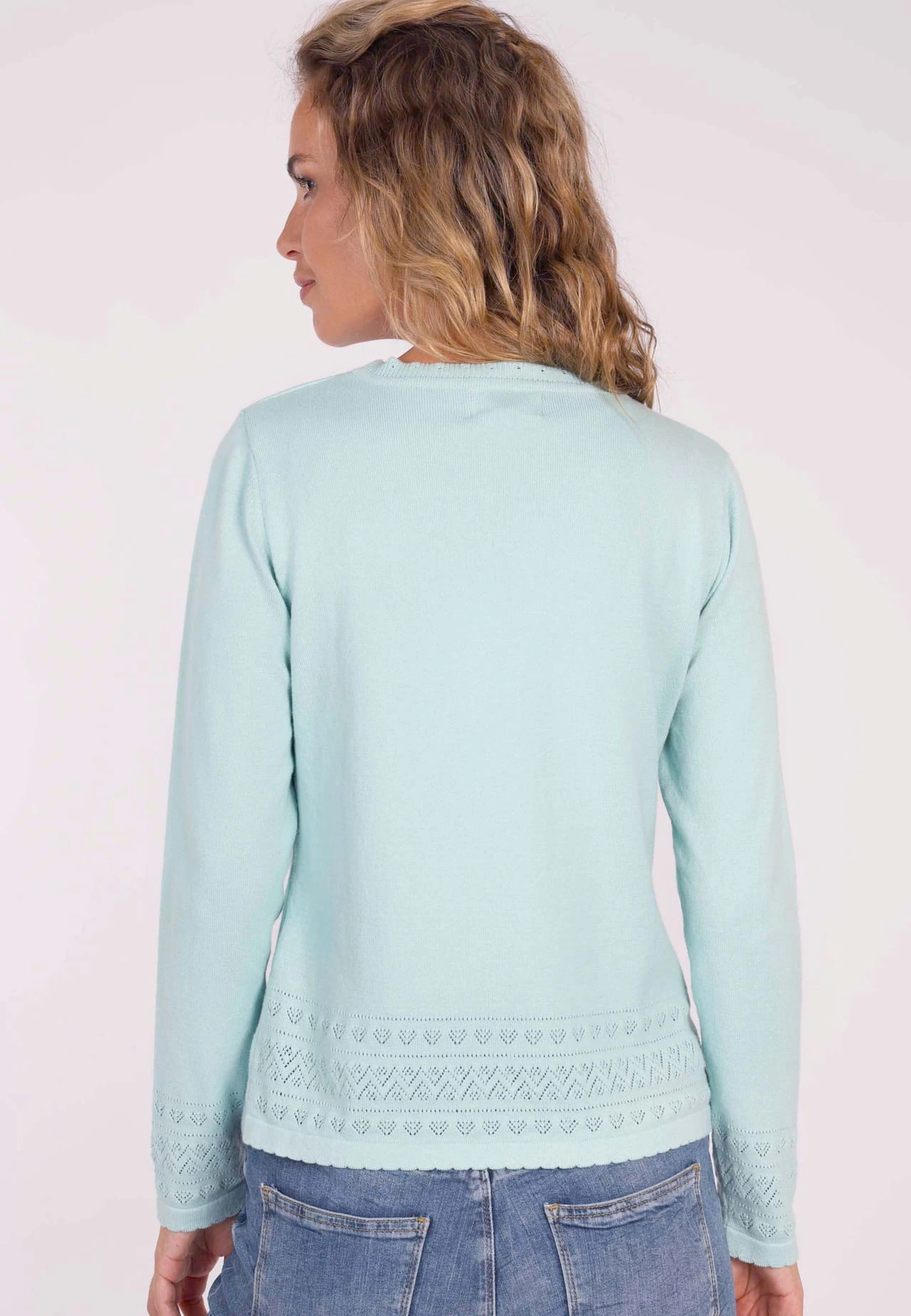 Strickjacke Amily - Pastel Blue – Bild 6