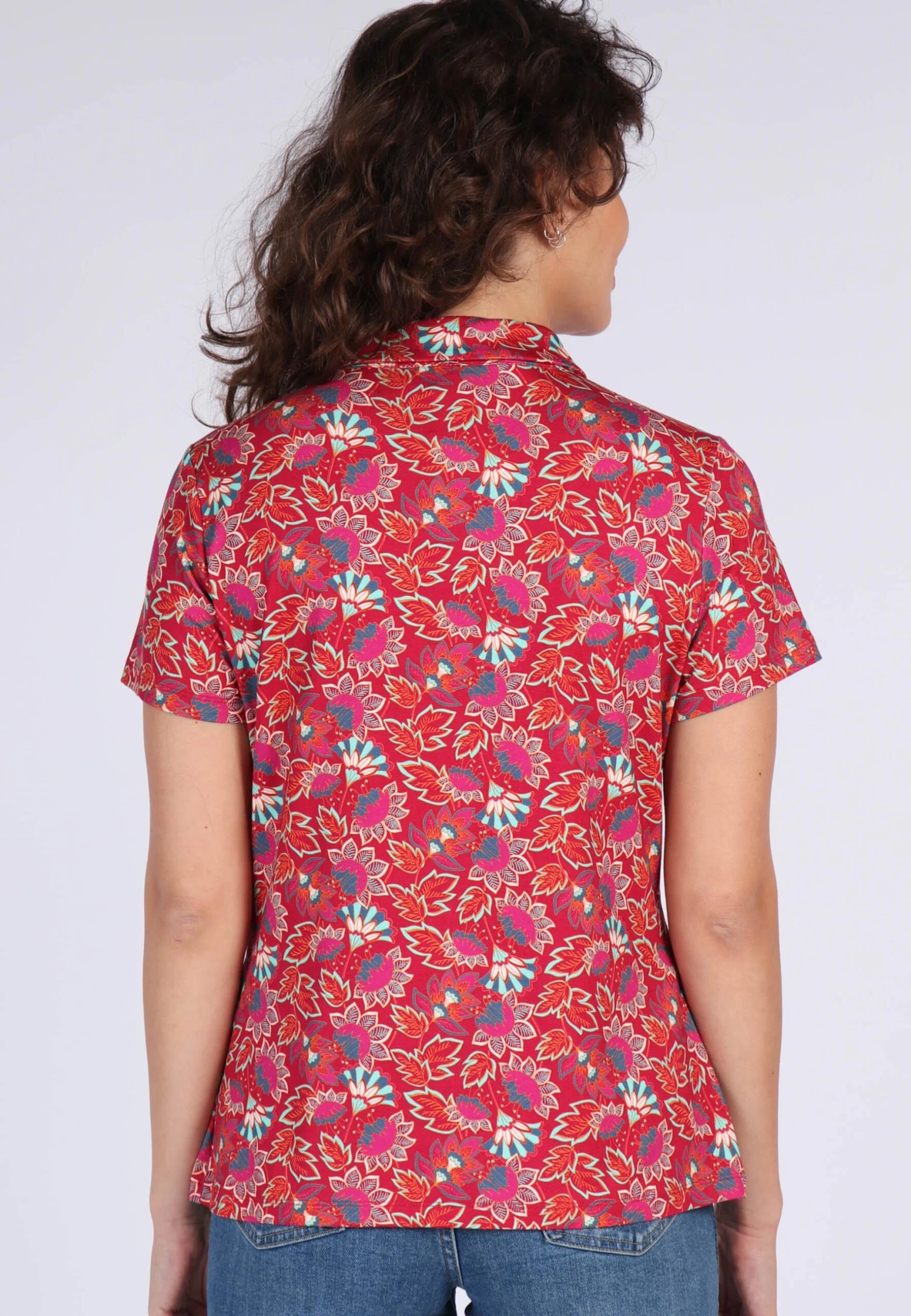 Bluse Cylita Oriental Flower - Rubin – Bild 6