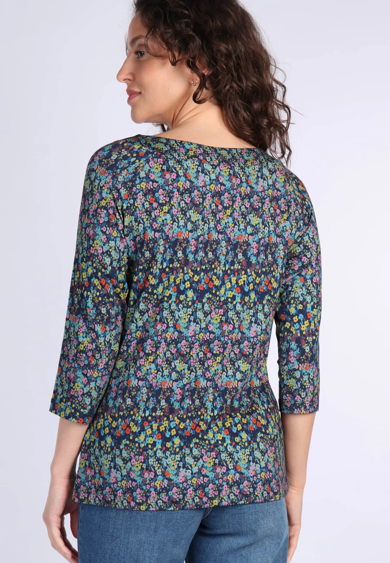 Shirt Zoa Flower Confetti- Navy – Bild 6