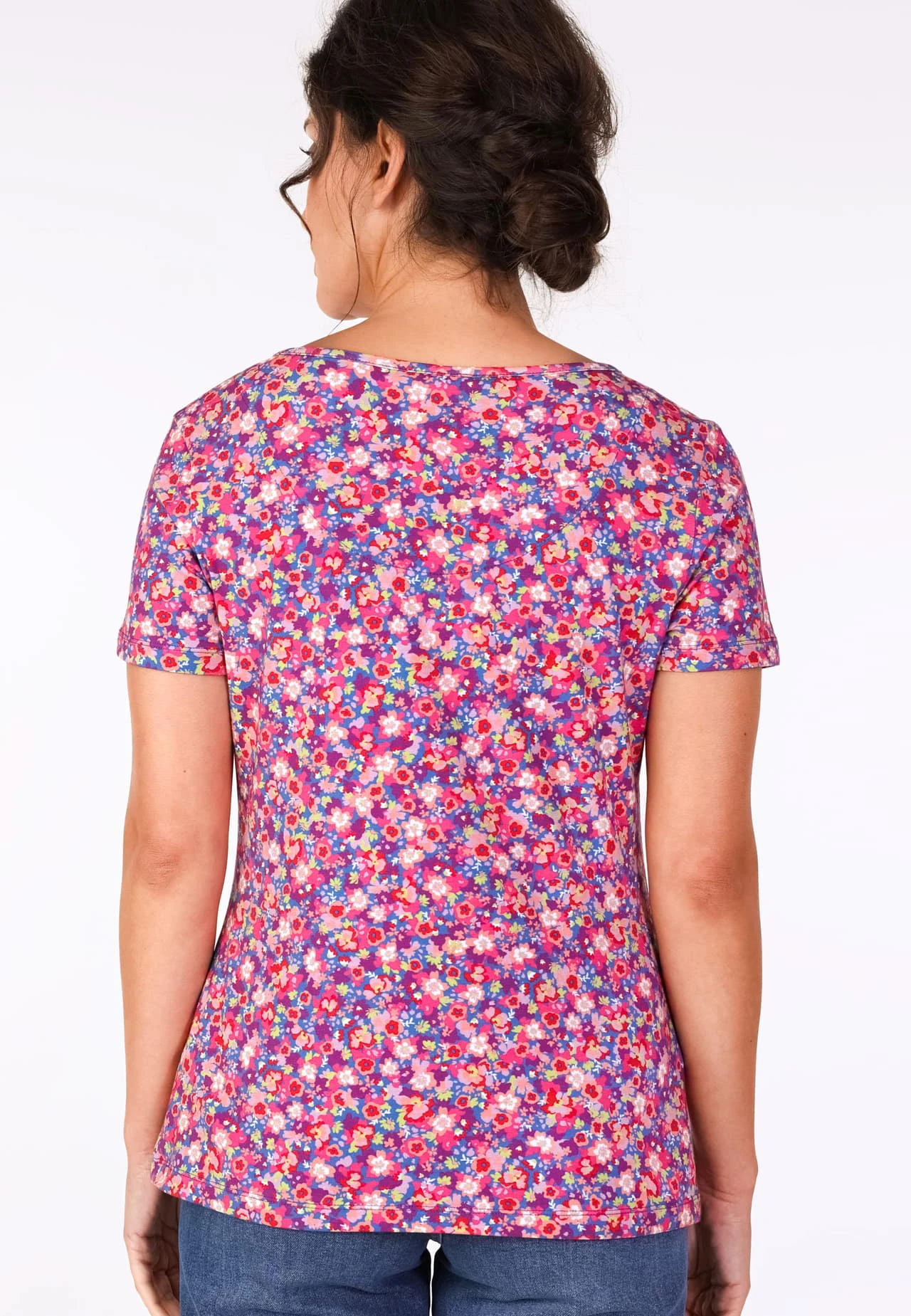 T-Shirt Alida Millefleurs - Flamingo – Bild 6