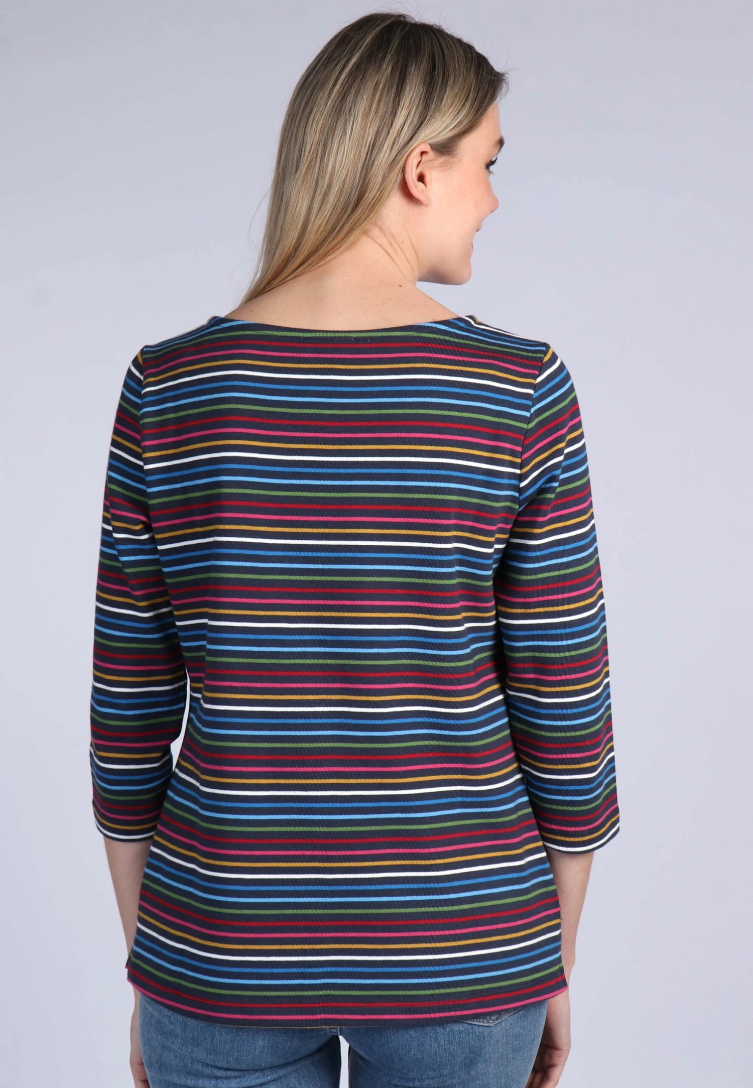 Sweater Holma Colourful Stripe - Navy – Bild 7