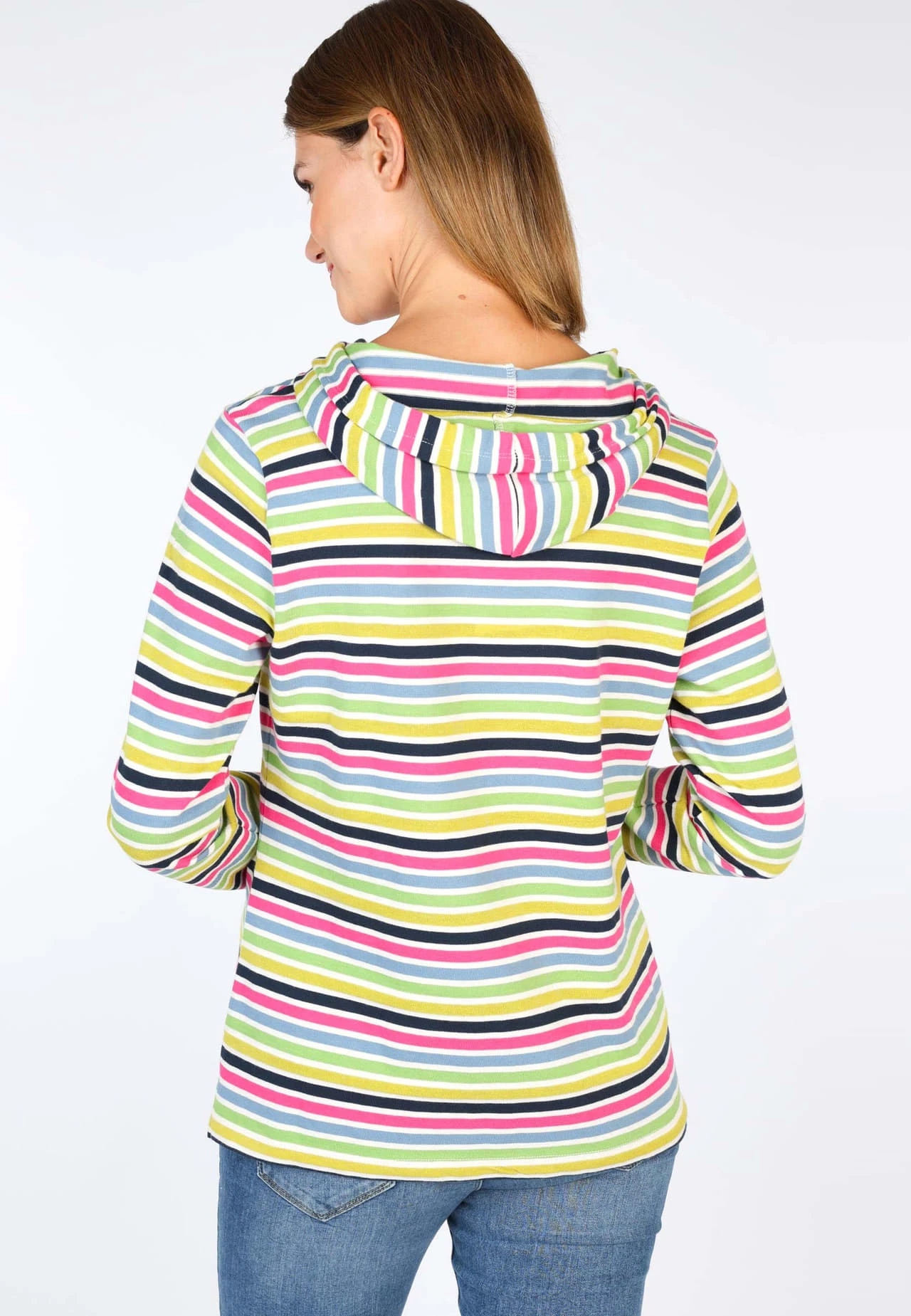 Hoodie Hilja Rainbow Stripe- Ivory – Bild 7